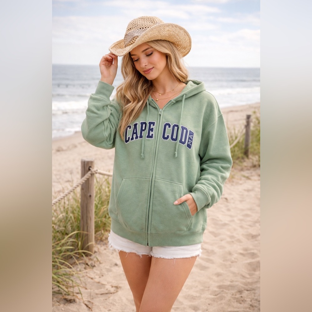 Like New Cuffy’s Men’s Unisex Cape Cod Zip Up Hoodie Sweatshirt Sage Green Sz L